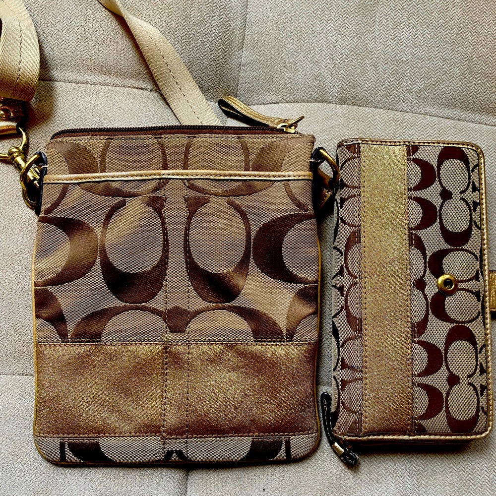 Coach crossbody and matching wallet